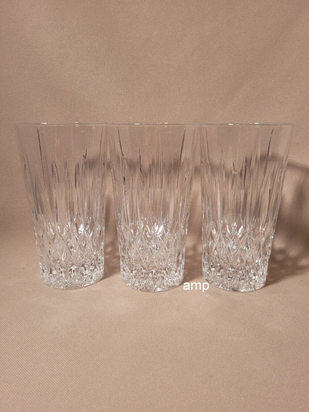 Mikasa Crystal Old Dublin (Lot of 3) Highball Glasses (5 3/4" tall) EXCELLENT!
